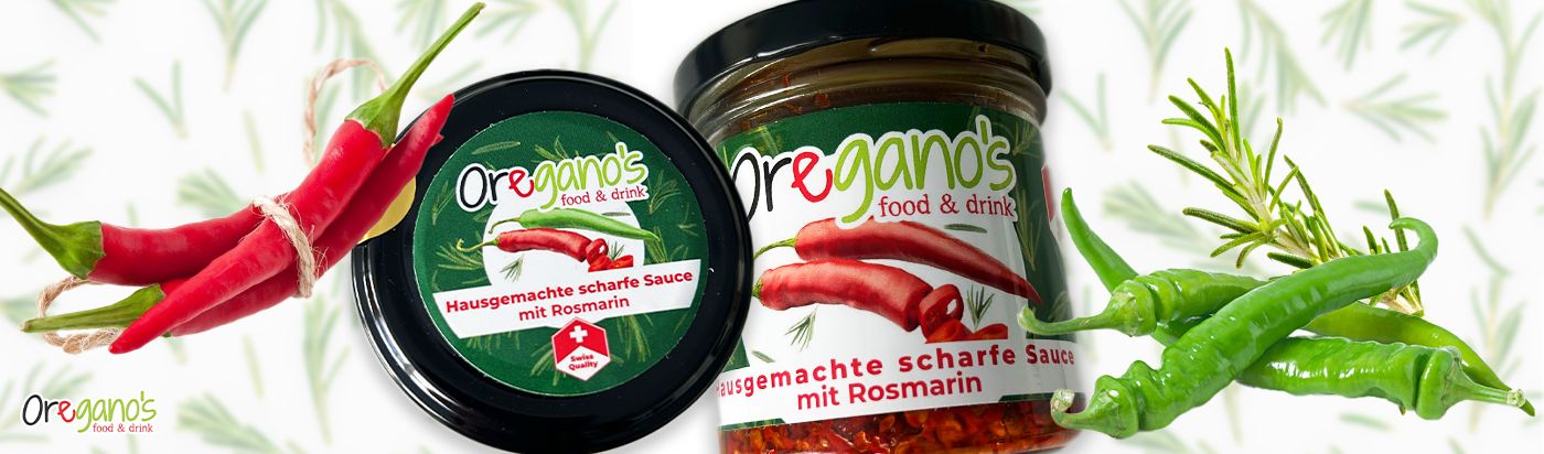 Hausgemachte scharfe Sauce (mit Rosmarin)