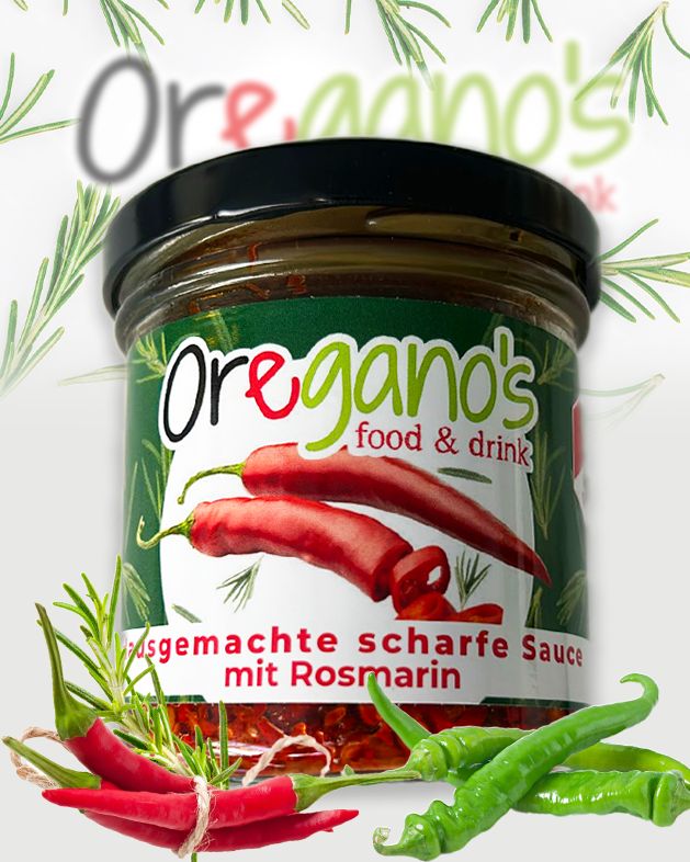 Hausgemachte scharfe Sauce (mit Rosmarin)